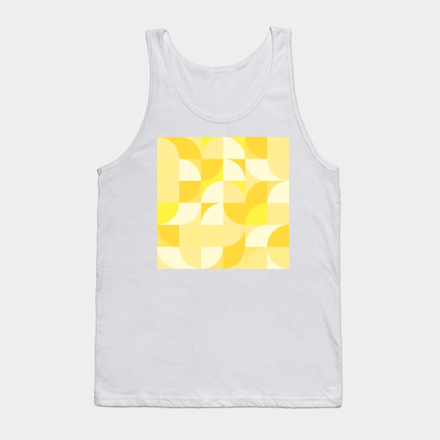 Modern Geometric (Lemon) Tank Top by Makanahele